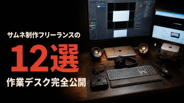 サムネ制作フリーランスの作業デスク完全公開12選